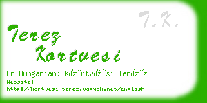 terez kortvesi business card